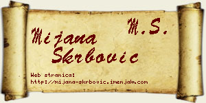 Mijana Škrbović vizit kartica